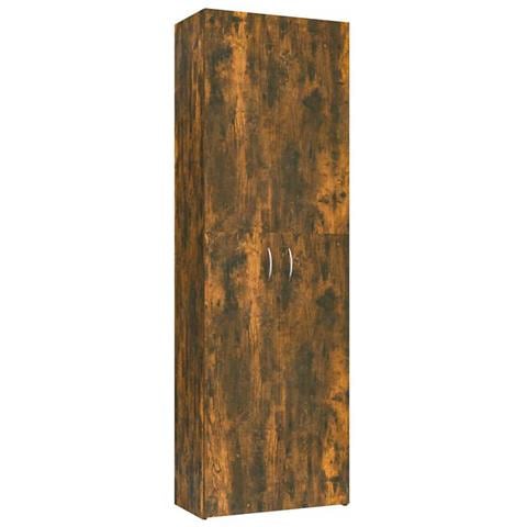 Armadio Per Ufficio Rovere Fumo 60x32x190 Cm Legno Multistrato - Foto 1