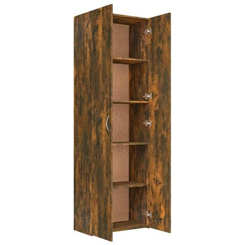 Armadio Per Ufficio Rovere Fumo 60x32x190 Cm Legno Multistrato - Foto 9
