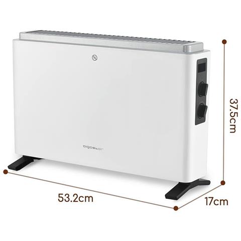 Rylee Stufa Termoconvettore Elettrico 3 Livelli Calore Regolabili Funzione Antigelo 2000w - Foto 3