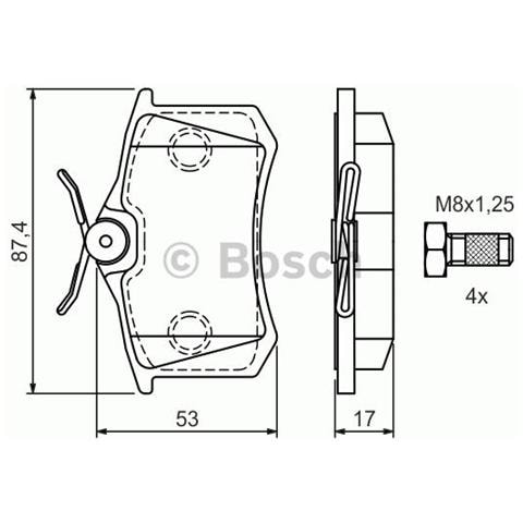 Kit Pastiglie Freno 986424751 - Foto 1