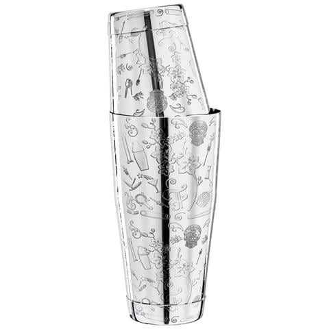 Shaker Cocktail, Shaker Per Cocktail - Collabo Tin On Tin - Acciaio Inossidabile - 28 Once / 18 Once - Inciso - Limited Edition - Foto 1