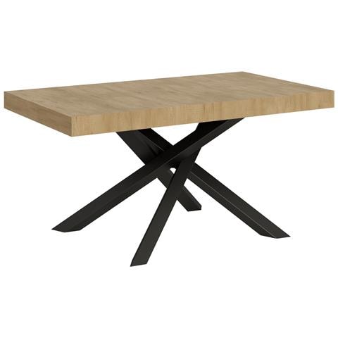 Tavolo Allungabile 90x160/264 Cm Volantis Telaio Antracite - Quercia Natura - Foto 2