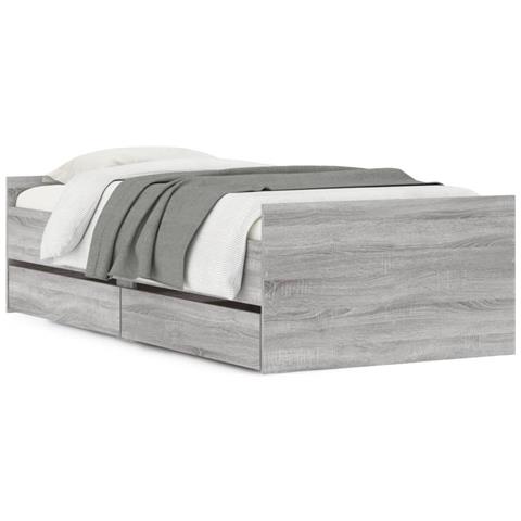 Giroletto Con Cassetti Grigio Sonoma 90x190 Cm - Foto 2