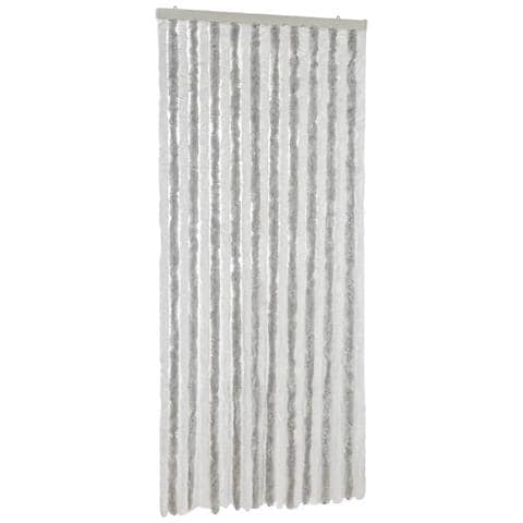 Tenda Antimosche Grigia Chiaro E Bianca 100x230 Cm In Ciniglia - Foto 2