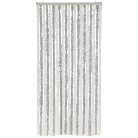 Tenda Antimosche Grigia Chiaro E Bianca 100x230 Cm In Ciniglia - Foto 3