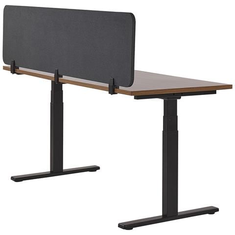 Pannello Divisorio Per Scrivania Grigio Scuro 180 X 40 Cm Wally - Foto 2