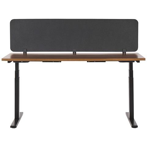 Pannello Divisorio Per Scrivania Grigio Scuro 180 X 40 Cm Wally - Foto 5