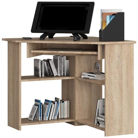 Scrivania ad angolo TED, 80x80x74 cm, Colore Sonoma Quercia - Foto 1