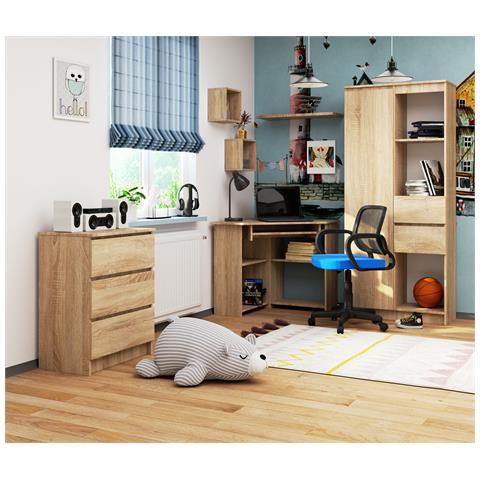 Scrivania ad angolo TED, 80x80x74 cm, Colore Sonoma Quercia - Foto 5