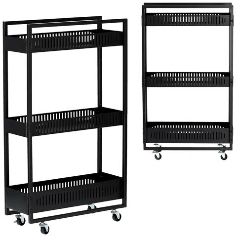 Aiutante Parrucchiere Carrello Cosmetico Tavolino Su Ruote Per La Tintura St011bl Al Salone Di Bellezza Scaffale Con Ripiani - Foto 1