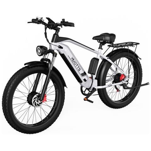 F26 Bicicletta Elettrica - Motori Da 750w*2 Batteria Da 840wh Autonomia 50km - Bianco Argento - Foto 2