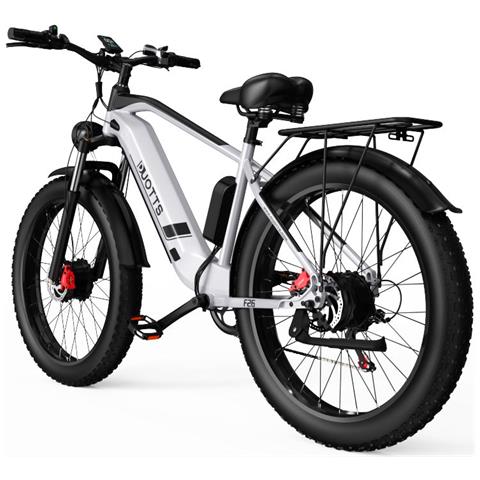 F26 Bicicletta Elettrica - Motori Da 750w*2 Batteria Da 840wh Autonomia 50km - Bianco Argento - Foto 5