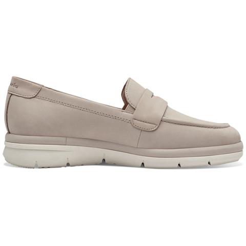 Taupe Nubuc Casual Closed Loafers Mocassino Pelle Scarpe Donna Beige Eu 41, 1-24720-42 353 - Foto 3