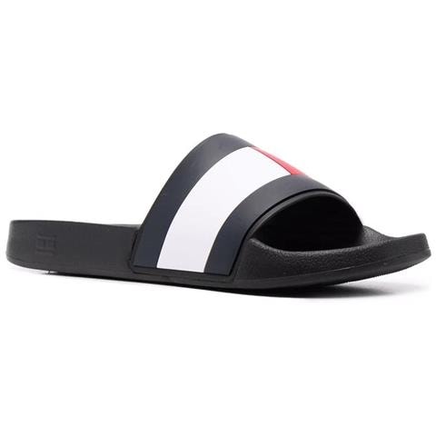 Rubber Flag Pool Slide Infradito Gomma Scarpe Uomo Nero Eu 45, Fm0fm04263 Bds - Foto 2