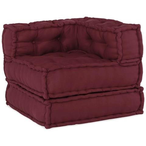 Pouf Modulare Marrone Rossiccio 70x70x54 in Tessuto - Foto 1