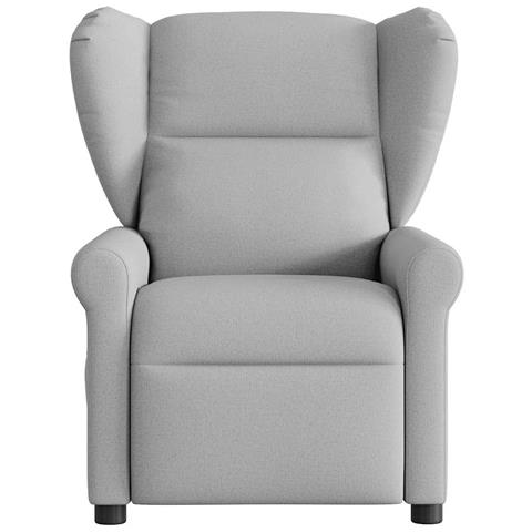 Poltrona Reclinabile In Tessuto Grigio Nuvola - Foto 3