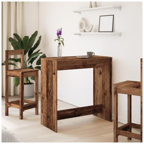 Tavolo Da Bar Legno Antico 102x50x103,5 Cm In Legno Multistrato - Foto 3