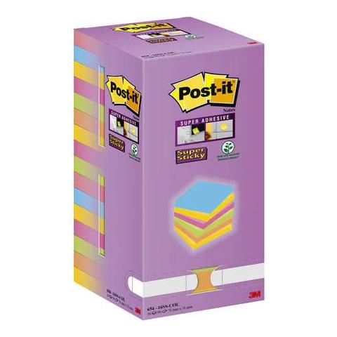 654-16ss-col Pouch Autoadesiva Quadrato Blu, Verde, Arancione, Rosa, Giallo 90 Fogli - Foto 1