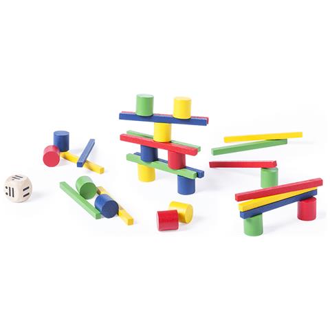 Dokym, Gioco Di Abilità Di 33 Pezzi In Legno, Con Custodia In Tessuto Con Cordoncino Autochiudente. - Foto 3