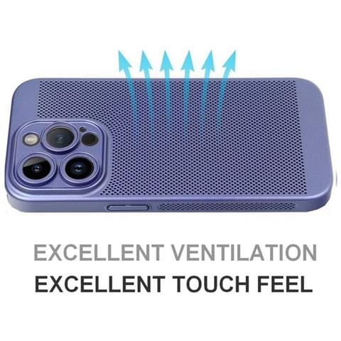 Custodia Back Cover Shell Rigida Antiscivolo Traforata Per Xiaomi Redmi 12c Blu - Foto 2