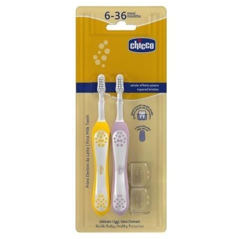 Combo Spazzolini Lilla-Senape 6-36 Mesi - Foto 1
