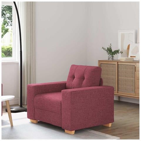 Poltrona Rosso Vino 60 cm in Tessuto - Foto 2