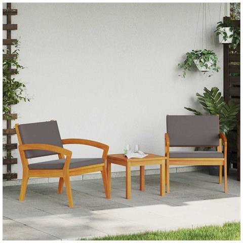Sedia da giardino  2 pcs 59,5x70,5x72,5 cm Legno massello di acacia - Foto 2