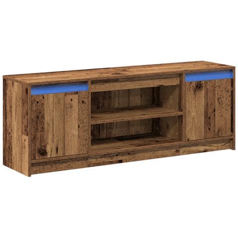 Mobile TV con LED Legno Old 139.5x34x50 cm Legno Ingegnerizzato - Foto 1