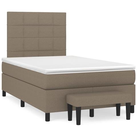 Giroletto a Molle con Materasso Tortora 120x190 cm in Tessuto - Foto 2