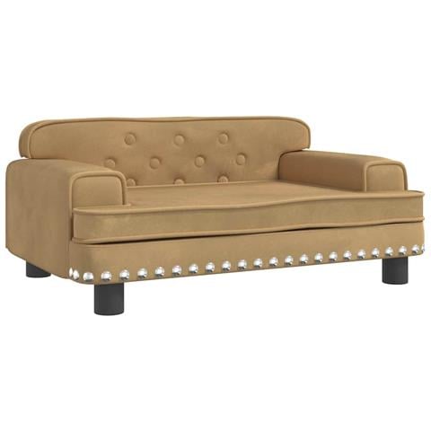 Lettino per Cani Marrone 70x45x30 cm in Velluto - Foto 1