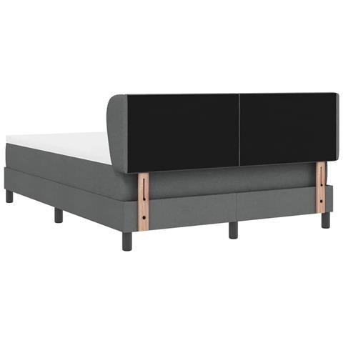 Letto box spring con materasso Grigio scuro 140 x 190 cm - Foto 9