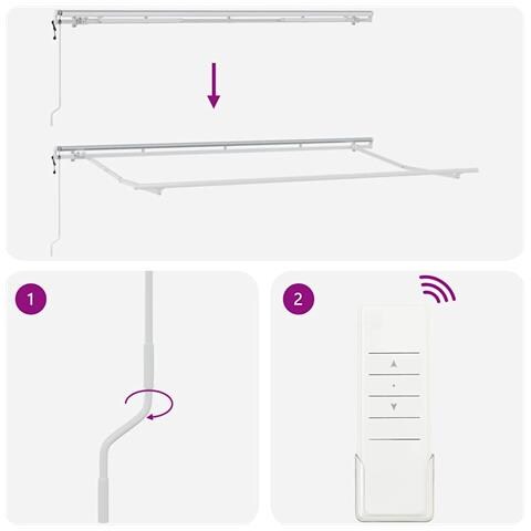 Tenda Retrattile Bianco 400 x 200 cm Poliestere e Alluminio - Foto 9