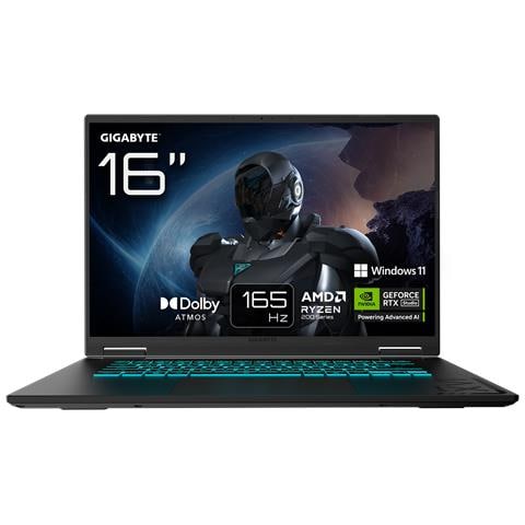 GAMING A16 3THK3DE894SH laptop AMD Ryzen™ 7 260 Computer portatile 40,6 cm (16") WUXGA 16 GB DDR5-SDRAM 1 TB SSD NVIDIA GeForce RTX 5050 Wi-Fi 6E (802.11ax) Windows 11 Home Nero - Foto 1