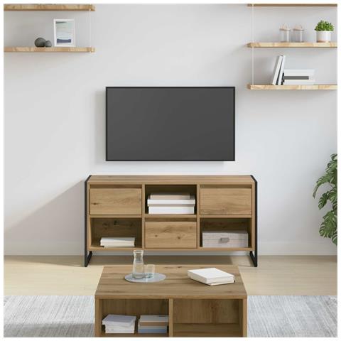 Mobile TV con cassetto Rovere Artigianale 100 x 36 x 49,5 cm - Foto 2