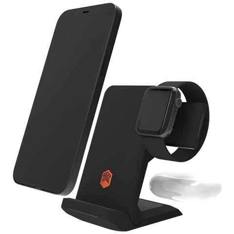 Caricatore Wireless 3 In 1 Pieghevole Per Iphone / Apple Watch / Airpods, Nero - Foto 5