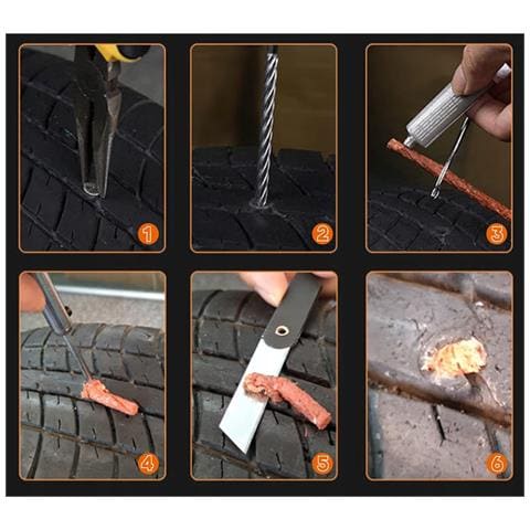 Kit Riparazione Pneumatici 23 In 1 - Riparazione Veloce E Facile | Acciaio Alta Qualità, 23 Pezzi | Per Auto, Moto, Atv, Trattori, Suv, Camion - Foto 6