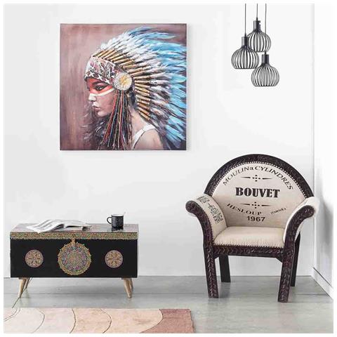 Quadro Dipinto A Mano Con Rilievo Grigio 100x100x3h - Foto 2