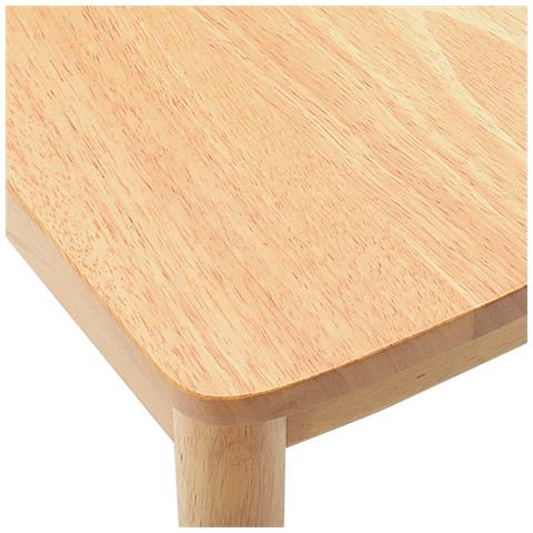Sedia da pranzo 2 pcs Naturale Legno di gomma solido - Foto 9