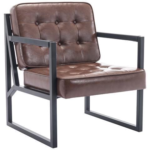 Poltrona di design, comoda poltrona imbottita con piedini in metallo per soggiorno, camera da letto, sala d'attesa e ufficio - Foto 8