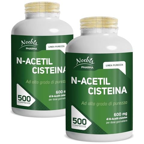 N-Acetil Cisteina 600 mg 500 Compresse - NAC ad Alto Grado di Purezza - Formula Essenziale e Maxi Fornitura (Confezione doppia) - Foto 1