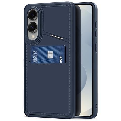Cover per Galaxy S25 Edge - Pelle /PU, Blu, Con Tarjetero - Foto 1