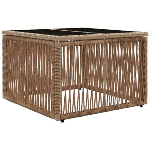 Tavolo da Giardino Beige e Nero 55 x 55 x 37 cm - Foto 1