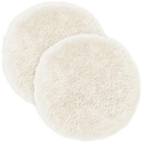 Cuscino con cuscino HEERLEN 2 pz Bianco Fleece PV - Foto 1