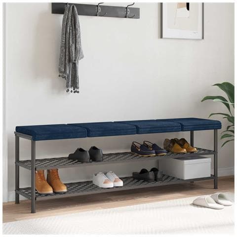 Cuscino per panchina 4 pz Corduroy Morbido Blu navy - Foto 2