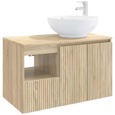 Set di mobili per il bagno 2 pz Rovere Sonoma - Foto 1