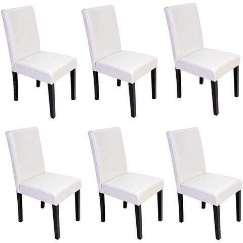 Mendler Set 2 Sedie Girevoli HWC-A60 | Design Moderno In Ecopelle Nera | Girevoli 360° Con Imbottitura Spessa