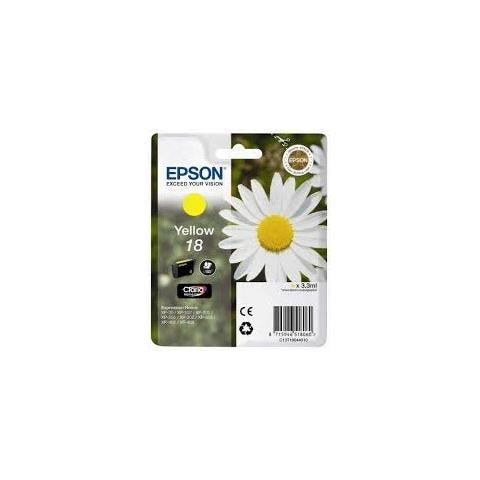 Cartuccia Originale Epson T1804 Gialla Per Epson Xp30 Xp102 Xp202 Xp205 Xp302 Xp305 Xp402 C13t18044010 18 - Foto 1