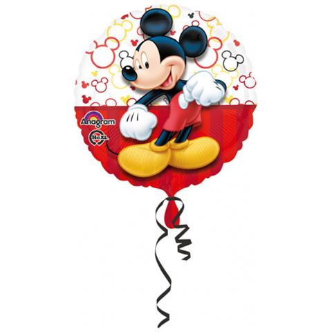 Amscan - Palloncino Alluminio Rosso E Bianco Topolino - Foto 1