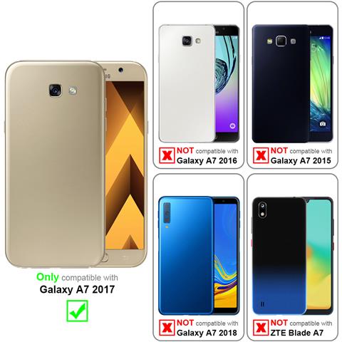 Custodia Compatibile Con Samsung Galaxy A7 2017 In Grigio Nero - Coperchio Protettiva Con Chiusura Magnetica, Funzione Stand E Tasca Per Le Carte - Foto 10