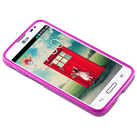 Custodia Compatibile Con Lg L70 (1.sim) In Rosa - Coperchio Protettivo In Silicone Tpu Flessibile Con Design Spazzolato - Foto 2